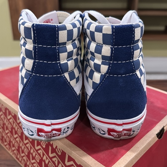 Vans Sk8-Hi Reissue true navy/white sz 9.5 men’s - Picture 3 of 5